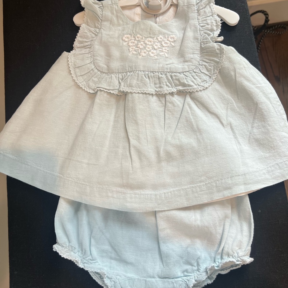 Janie and Jack Light Blue Diaper Cover Set (18M)